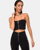 Bild von Zipshi Crop Top in Schwarz