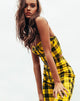 Bild von Zipshi Crop Top in Winter Plaid Gelb
