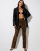 Image of Zoven Schlaghose in Nacht Leopard Braun