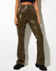 Image of Zoven Schlaghose aus Croc Pu Dirty Khaki