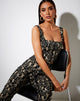 Bild von Zana Crop Top in Barock Cherub Schwarz und Gold