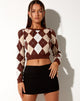 Image of Zuki Pullover aus Strick in Argyle Tan