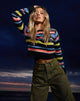 Image of Zutha Pullover in Multi Stripe Blau und Schwarz