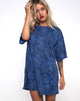 Bild von Sunny Kiss Oversize Tee in Leopard Königsblau