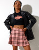 Bild von Carga Minirock in Rosa und Braun Karo