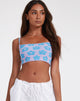 Bild von Tala Crop Top in Cute Floral Daisy Lilac und Blau
