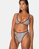 Image of Varna Bikinioberteil in Mini Tiger mit schwarzen Bändern