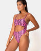 Bild von Varois Badeanzug in Snake Pink