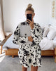 Image of Neve Pullover Kleid in Dalmatiner