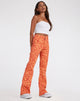 Abbildung der Zoven Flare Trouser in Retro Heart Orange