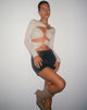 Bild von Rajina Cut Out Langarm Top in Coconut Milk