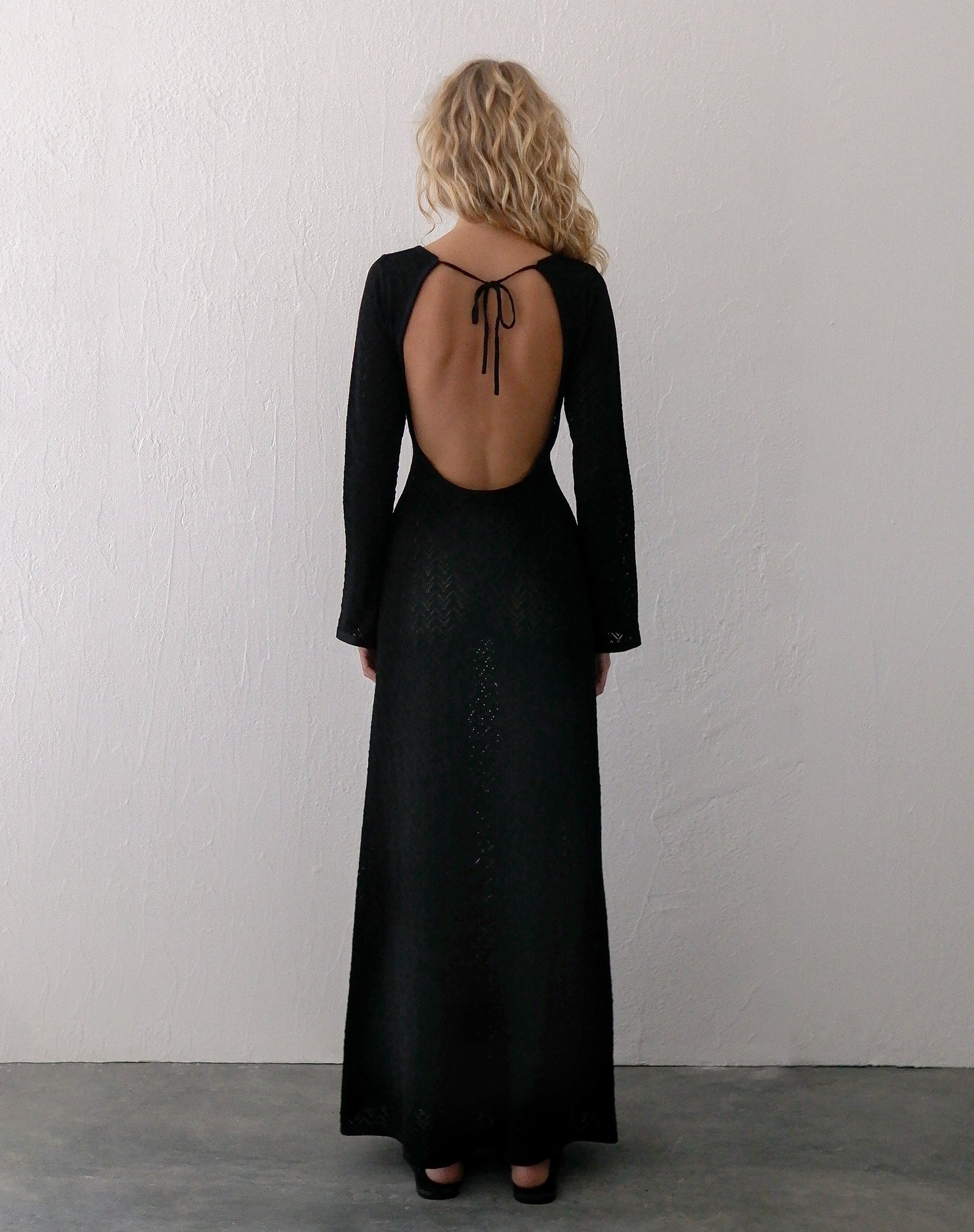 Image of Jadie Maxikleid mit offenem Rücken in Schwarz
