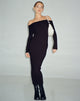Bild von Jesuita Bardot Gestricktes Midikleid in Schwarz