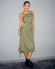 Bild von Daichi Cut Out Midikleid in Silbergrün