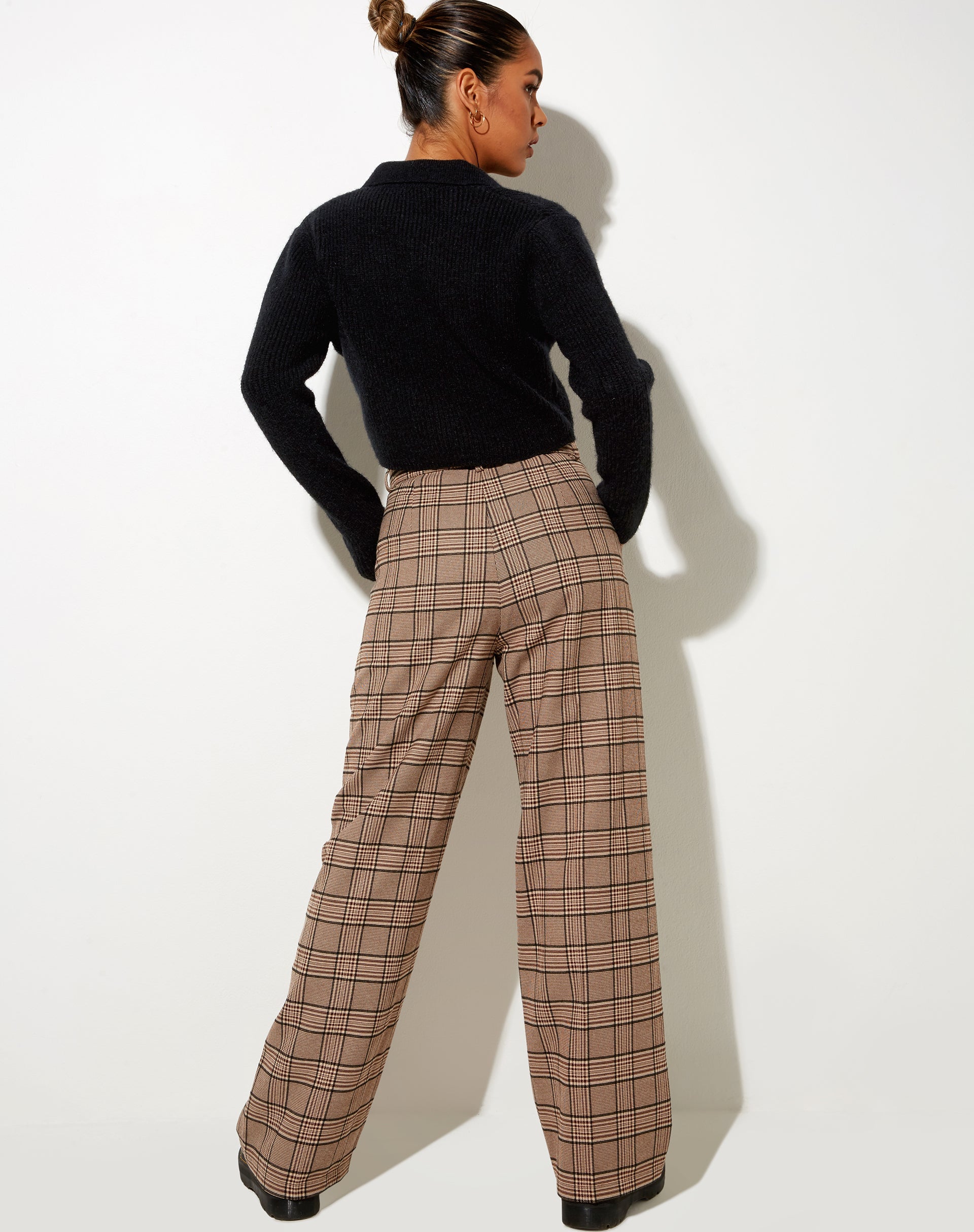 Image der Abba-Hose in Karo Braun