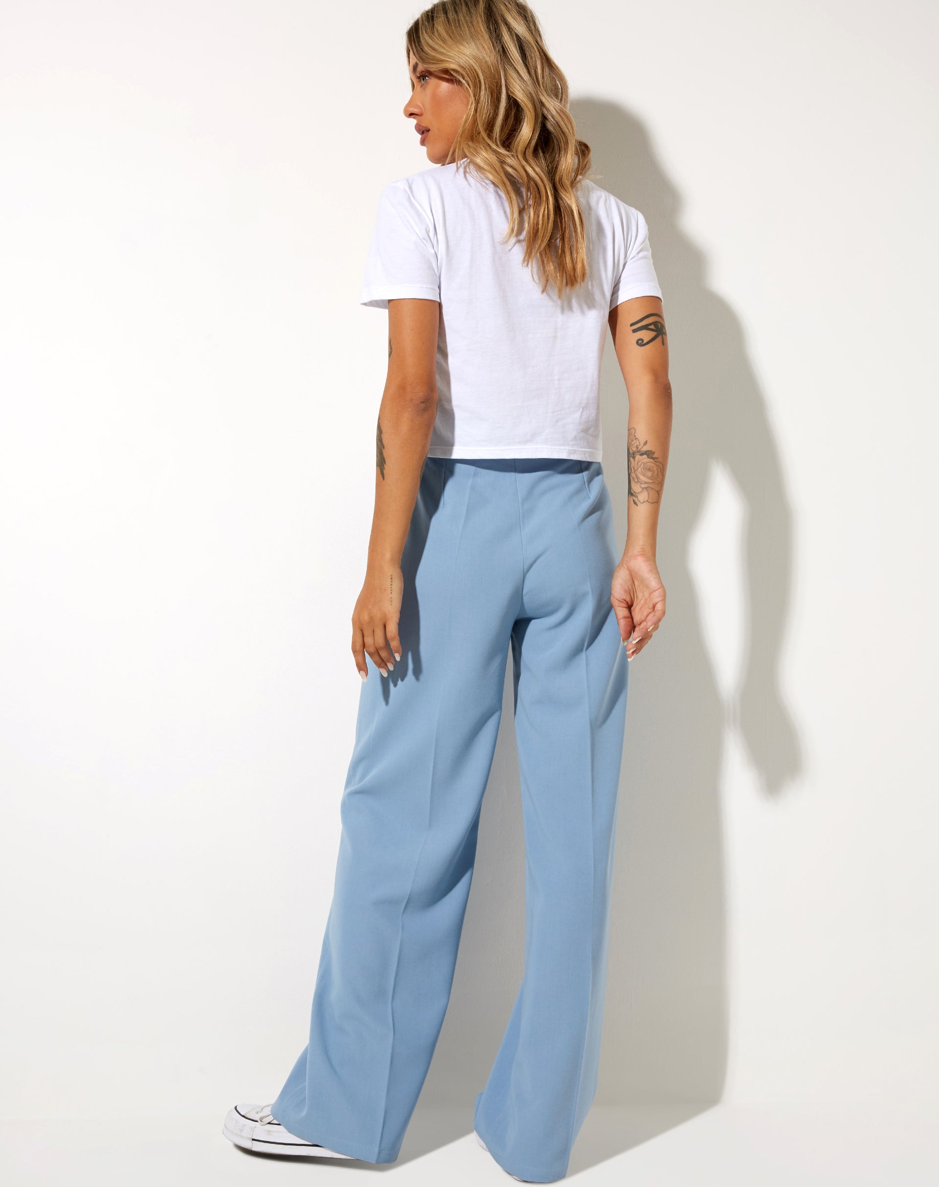 Image of Abba Straight Leg Hose in Tailoring Blau