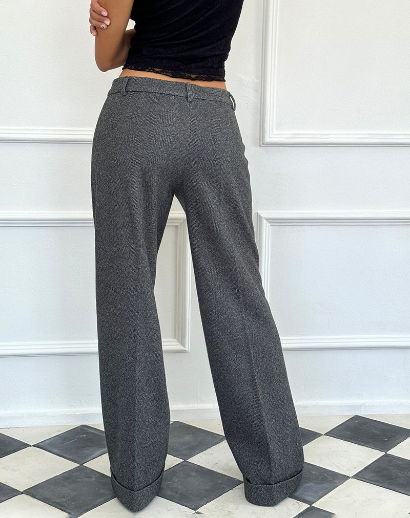 Image of Abdel Maßgeschneiderte Hose aus Kunstwolle in Anthrazit