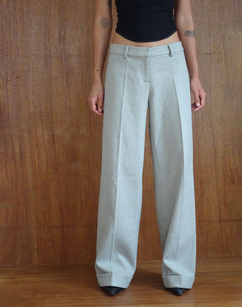 Image of Abdel Maßgeschneiderte Hose aus Kunstwolle in Grau