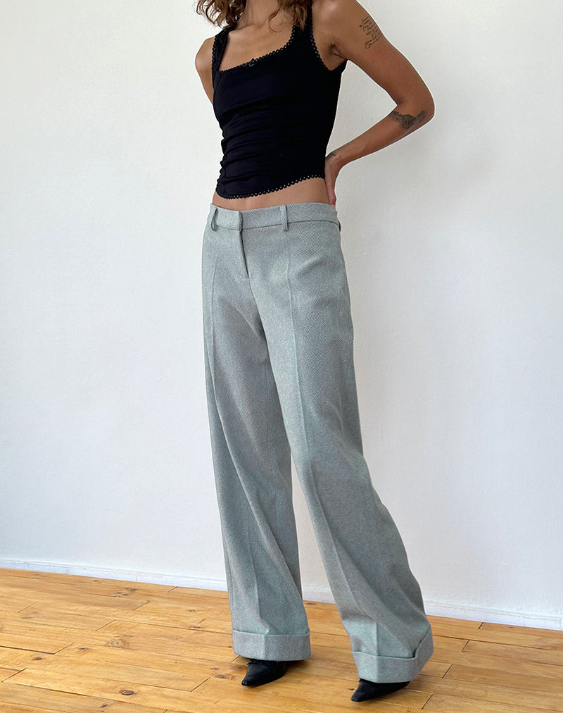 Image of Abdel Maßgeschneiderte Hose aus Kunstwolle in Grau