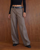 Image of Abdel Maßgeschneiderte Hose aus Kunstwolle in Walnuss