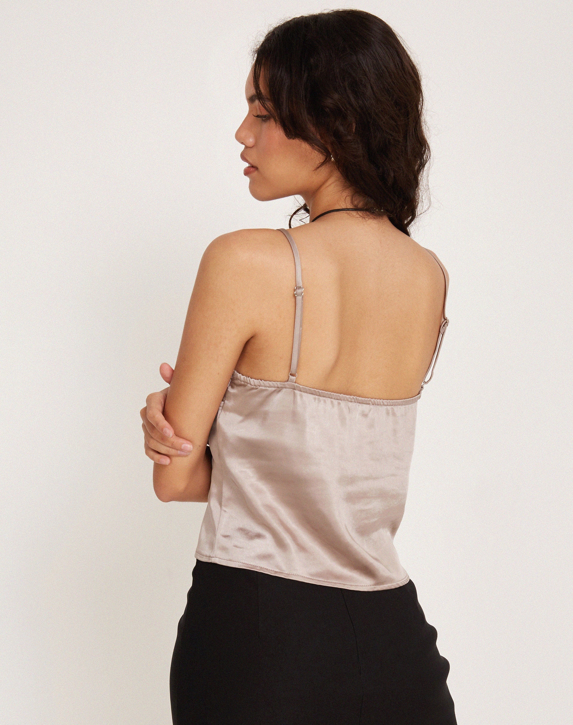 Bild von Adalia Cami Top in Satin Champagne