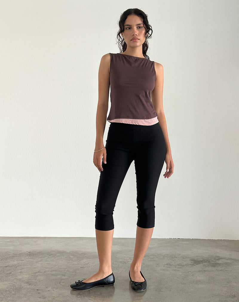 Bild von Aida Top in Tissue Deep Mahogany mit Pink Lady
