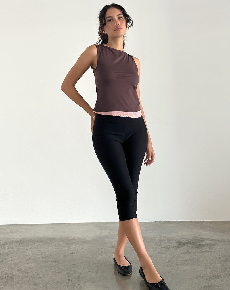 Bild von Aida Top in Tissue Deep Mahogany mit Pink Lady