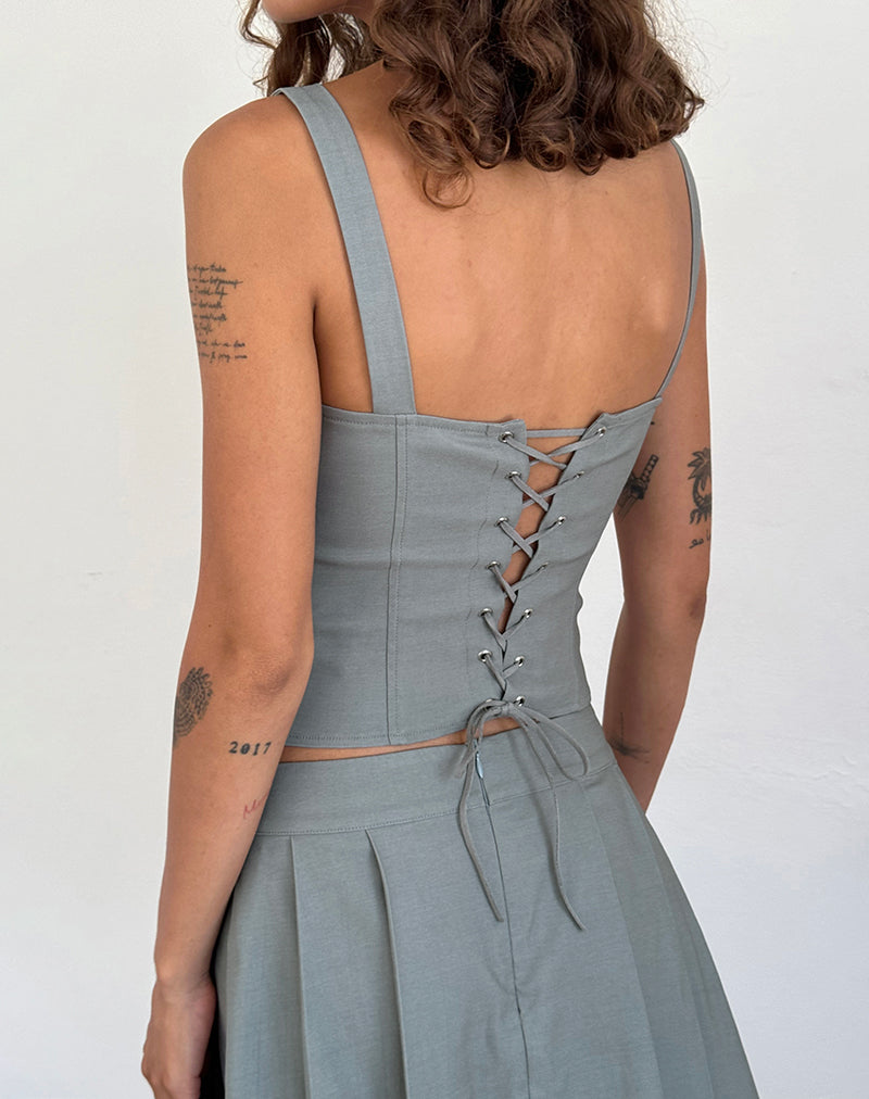 Bild von Ailsa Tie Back Top in Grau