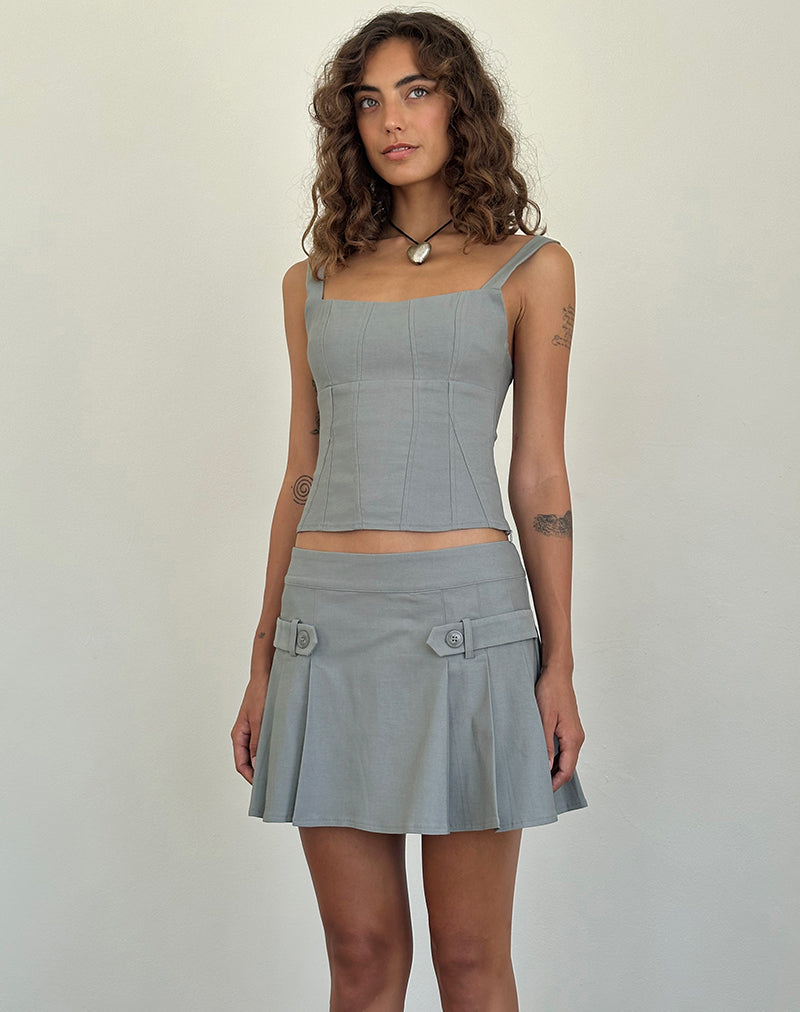 Bild von Ailsa Tie Back Top in Grau