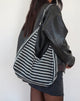 Image of Aimi Tasche in Grau und Schwarz gestreift