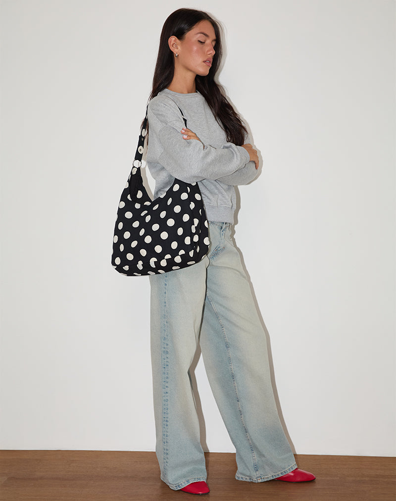 Image of Aimi Tasche in Large Polka Schwarz