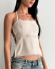 Image of Aine Neckholder-Top aus Leinen in Ecru