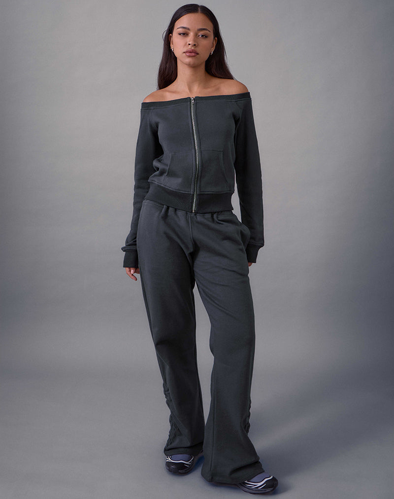 Airazo Bardot Pullover in Beluga-Grau