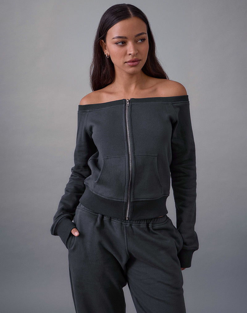 Bild des Airazo Bardot Pullovers in Beluga Grey