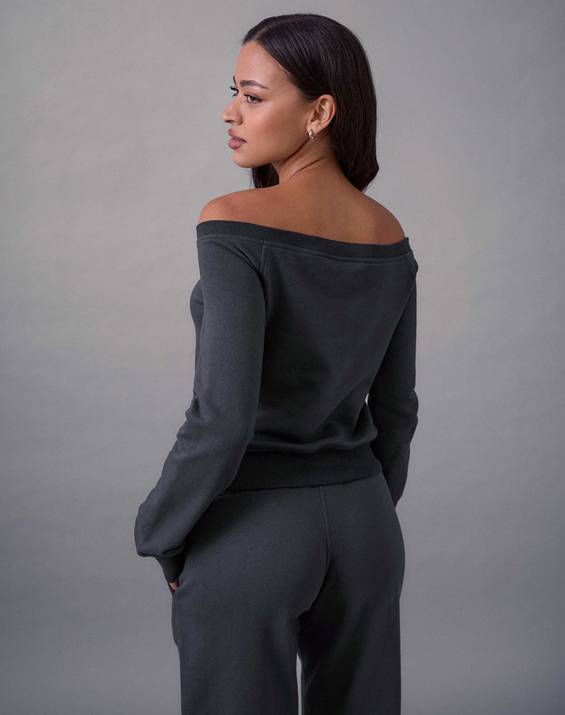 Bild des Airazo Bardot Pullovers in Beluga Grey