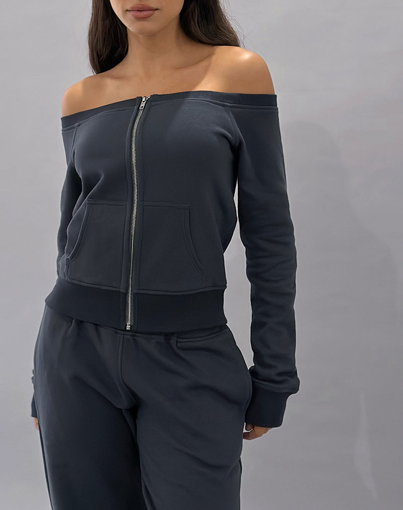 Bild des Airazo Bardot Pullovers in Beluga Grey
