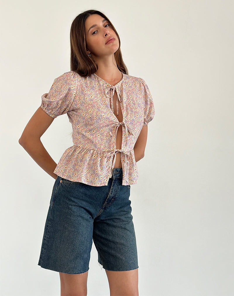 Image of Ajasi Bluse in 70er Jahre Prairie Girl Flock