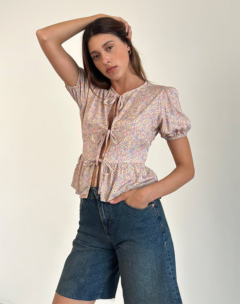 Image of Ajasi Bluse in 70er Jahre Prairie Girl Flock