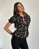 Image of Ajasi Bluse in Lemon und Lime Schwarz