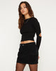Bild von Ajeng Low Rise Midirock in Schwarz