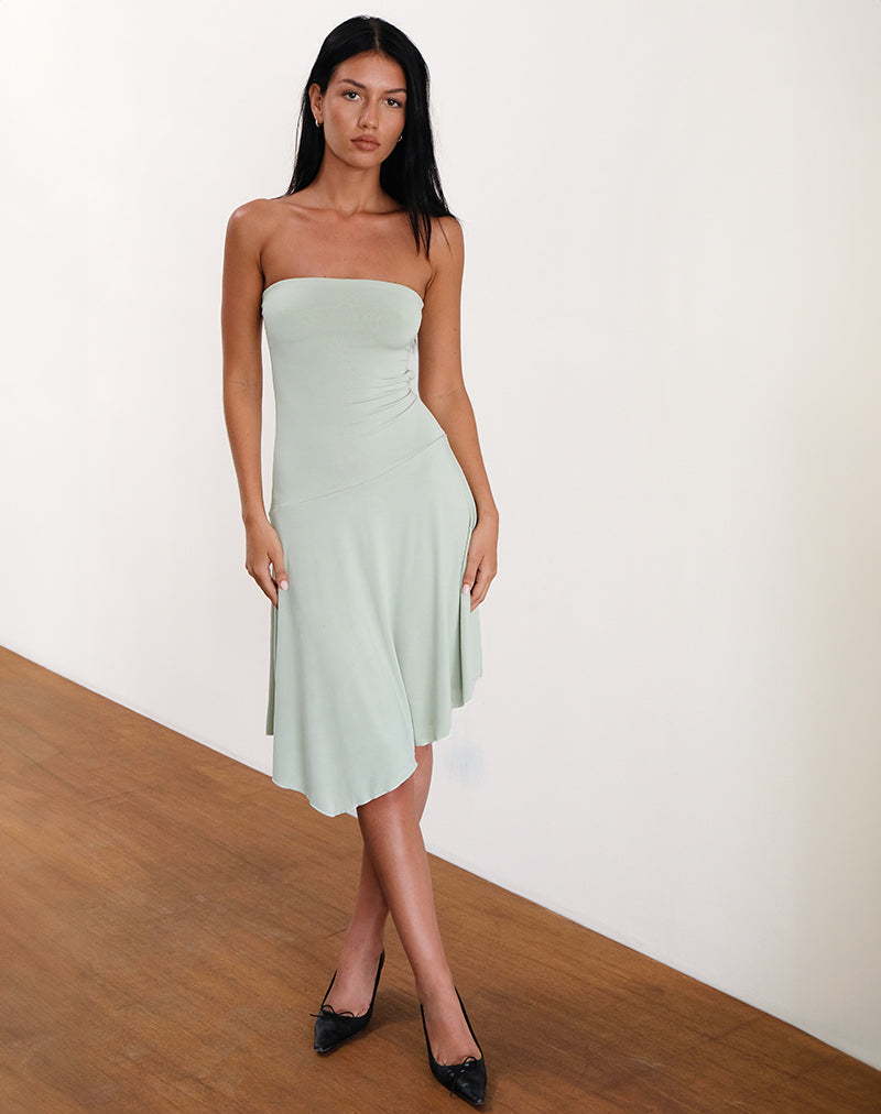 Image of Akira Bandeau Midikleid in Slinky Sage