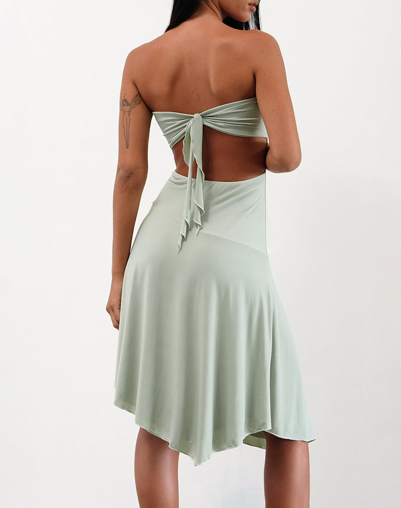 Akira Bandeau-Midikleid in Slinky Sage