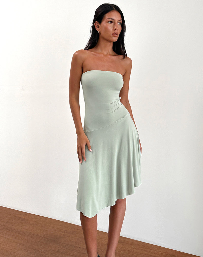 Akira Bandeau-Midikleid in Slinky Sage
