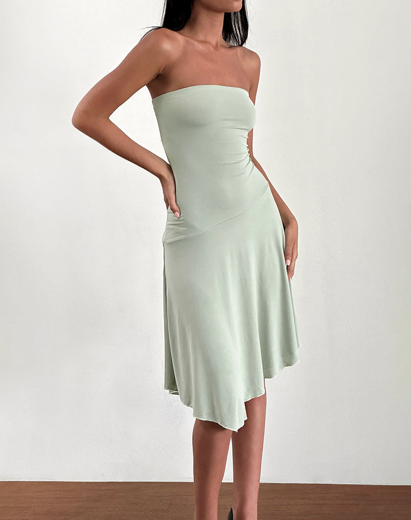 Image of Akira Bandeau Midikleid in Slinky Sage