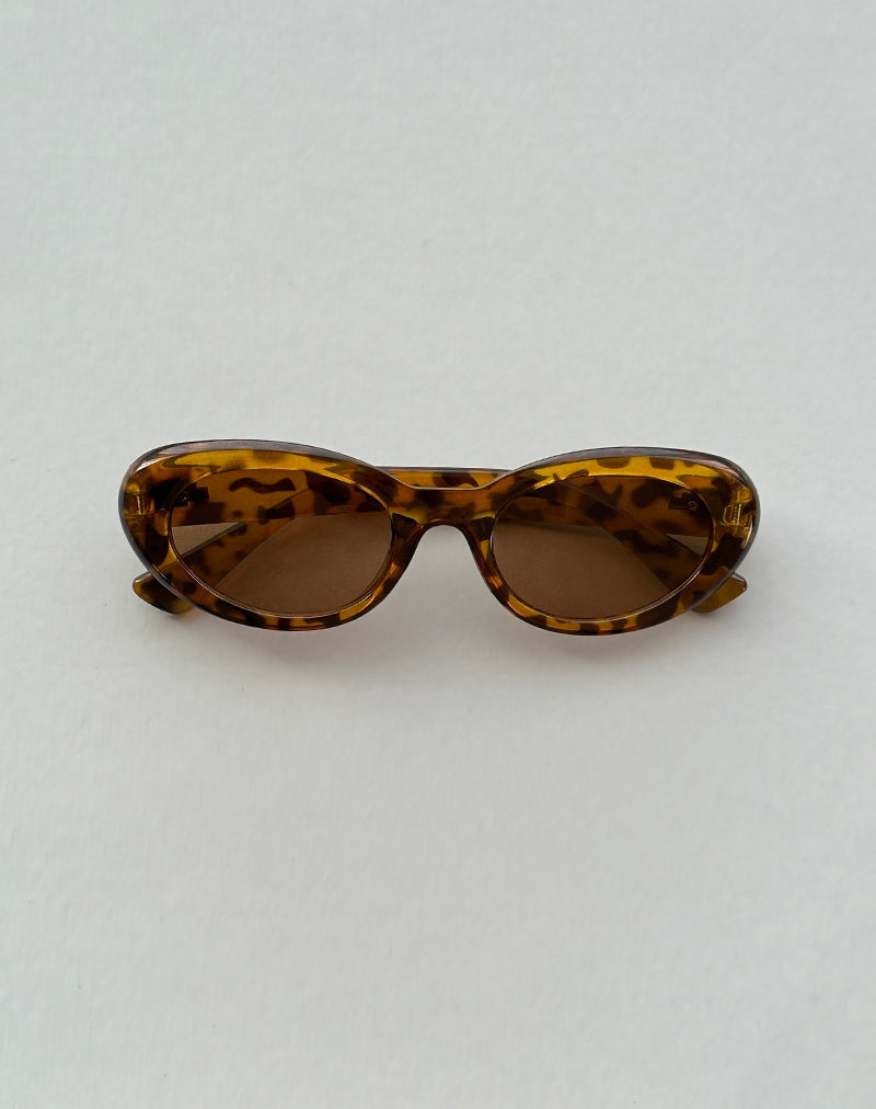 Ovale Aldabra-Sonnenbrille aus Schildpatt