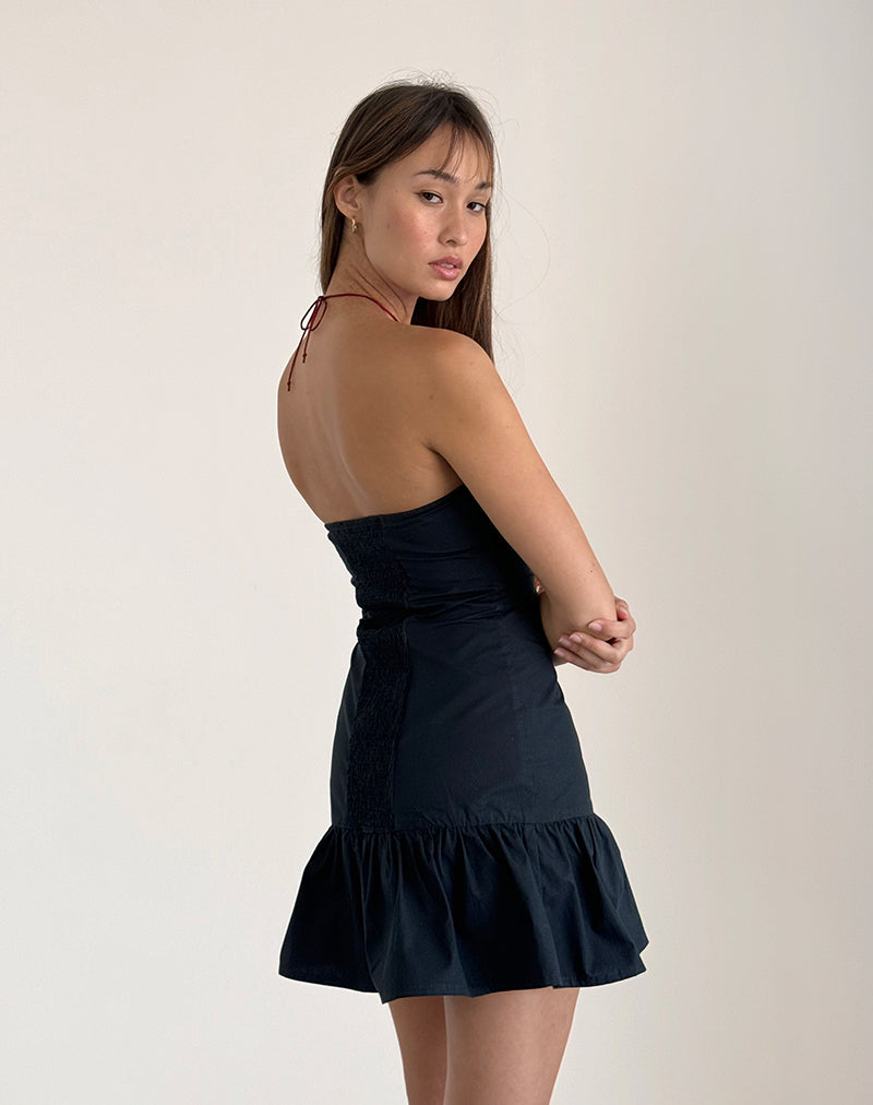 Image of Alden Minikleid in Steppschuh Schwarz