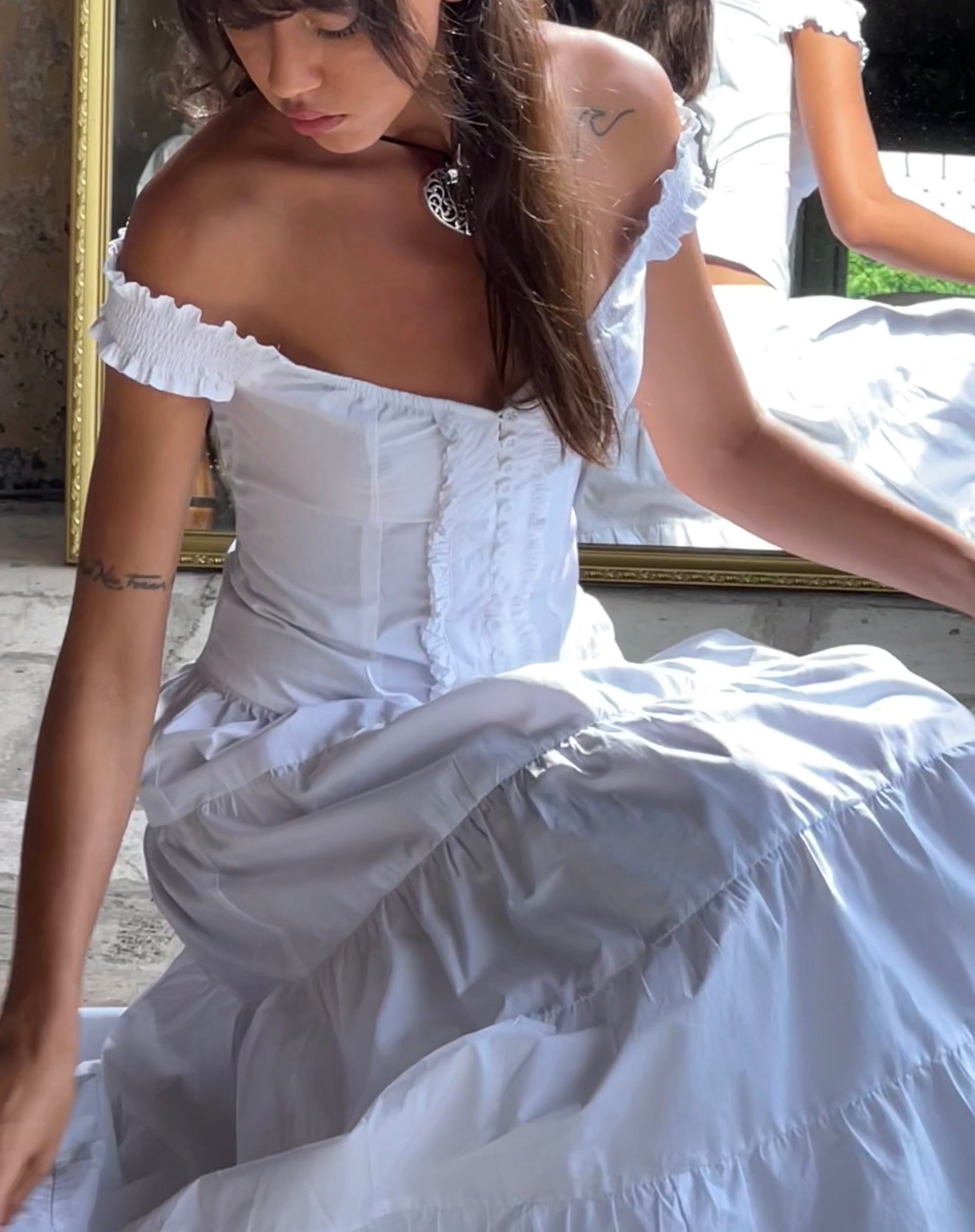 Bild von Alderidge Bardot Korsett-Top in Weiß