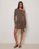 Image of Aleida Minikleid mit Gürtel aus Cupro-Nerz