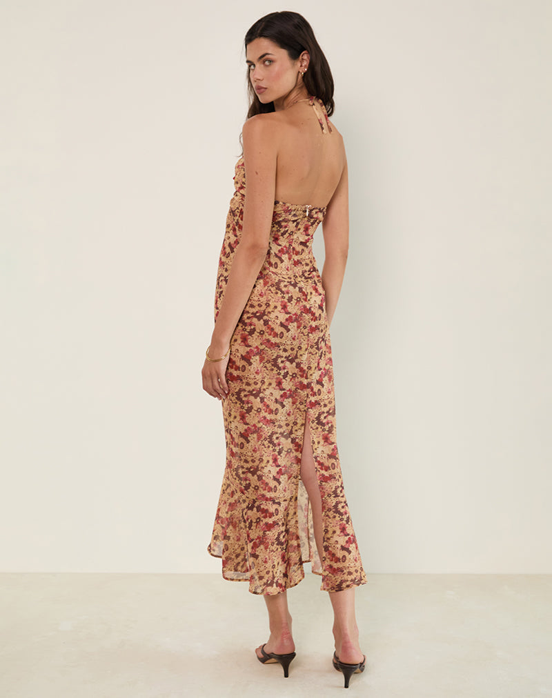Bild von Alette Neckholder Maxikleid aus Chiffon Rusty Flower