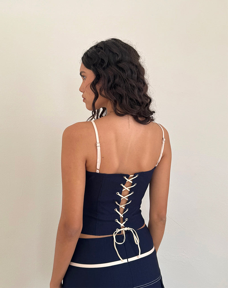 Alexa Korsett-Top in Marineblau